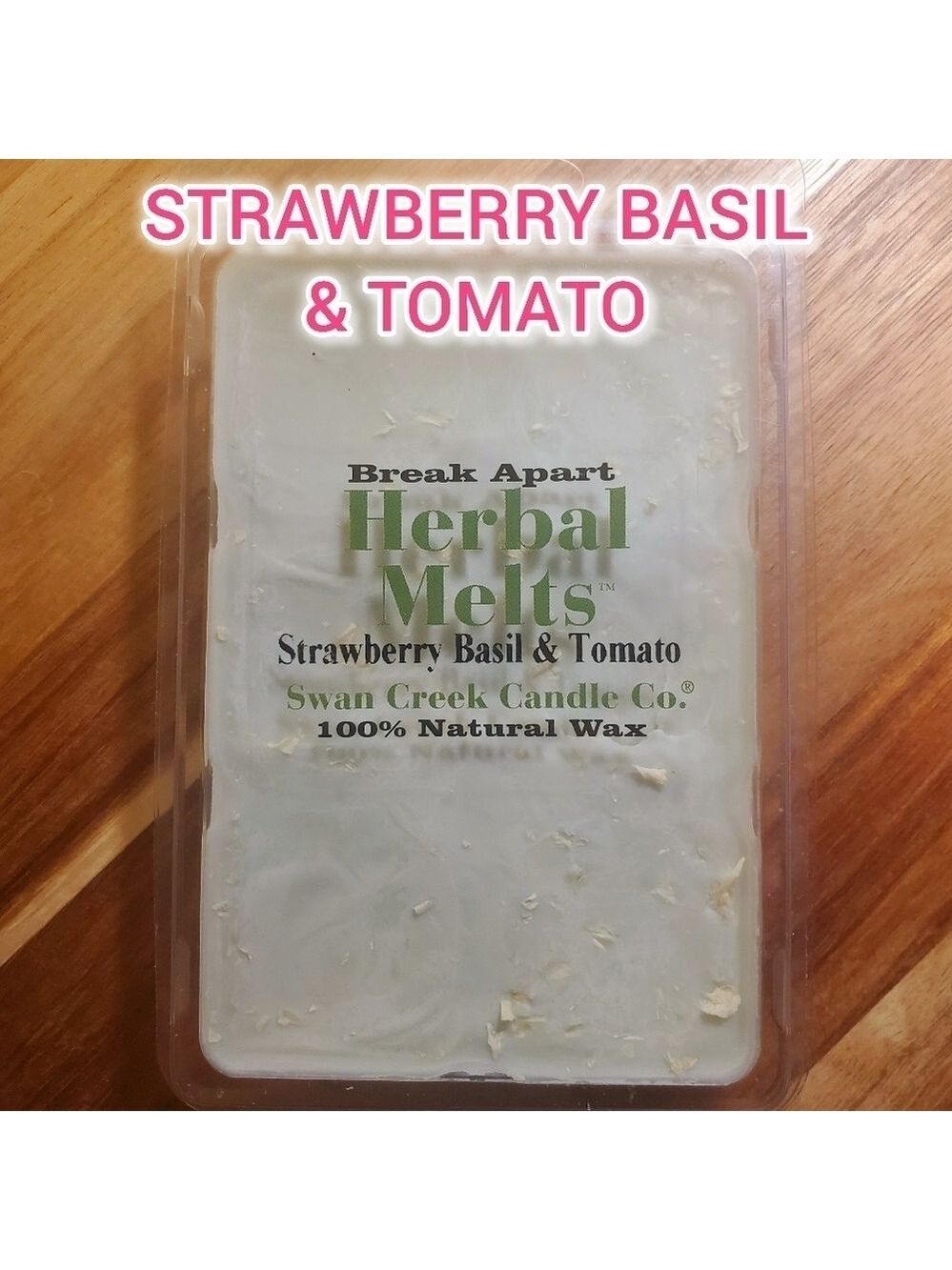 STRAWBERRY BASIL & TOMATO by SWAN CREEK CANDLE Herbal Melts Natural Wax 5.25 oz